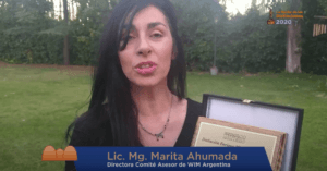 La geóloga Marita Ahumada, directora del Comité Asesor de WiM Argentina, reconocida como “Mujer Minera del Año”